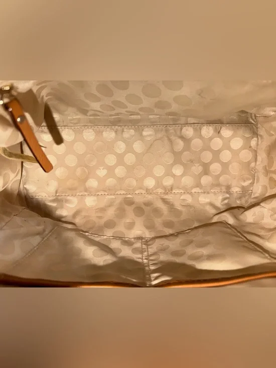 Kate Spade Pink Leather Satchel Crossbody Bag Brown Top Handles - Picture 7 of 16